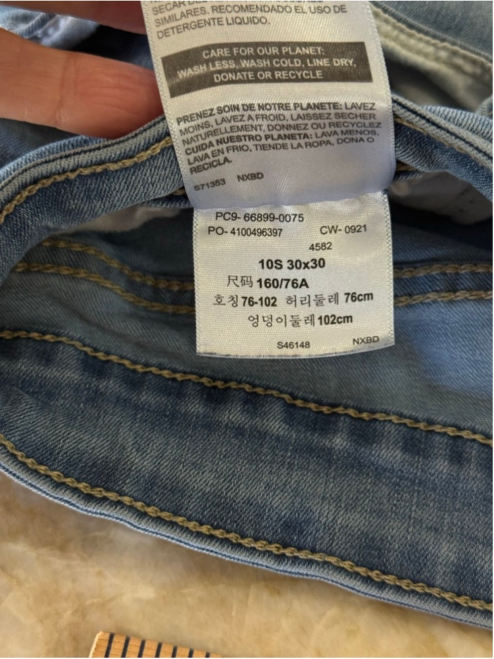 Women's DENIZEN from Levi's Blue Mid Rise Bootcut Jeans Size 30 - Picture 9 of 11